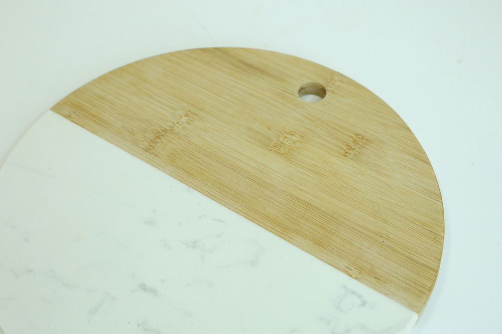 New Products Custom Made Round Bamboo and Marble Chopping Board