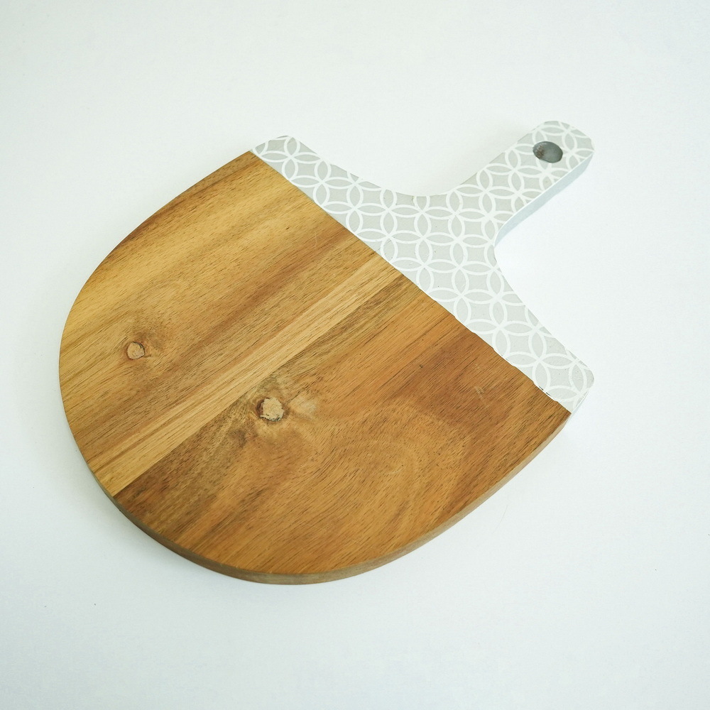 Large Wood Pizza Board Pizza Serving Board Cheese Board with Handle