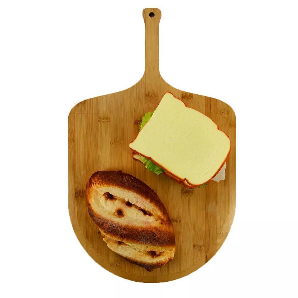 20 Inch Natural Bamboo Wooden Pizza Paddle with Long Wood Handle