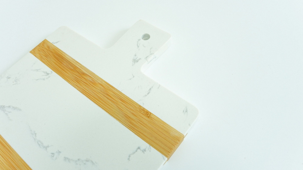 Paddle Shape White Marble Serving Board for Cheese / Charcuterie /Bread / Cake