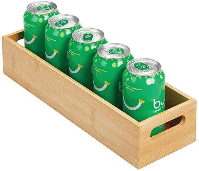 Rectangle Shape Bamboo Cosmetic Storage Box Organizer Kitchen Storage Box