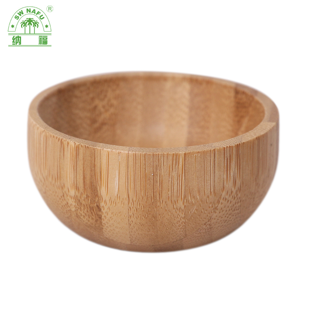 Natural Round Small Bamboo Rice Bowl Bamboo Mixing Bowl