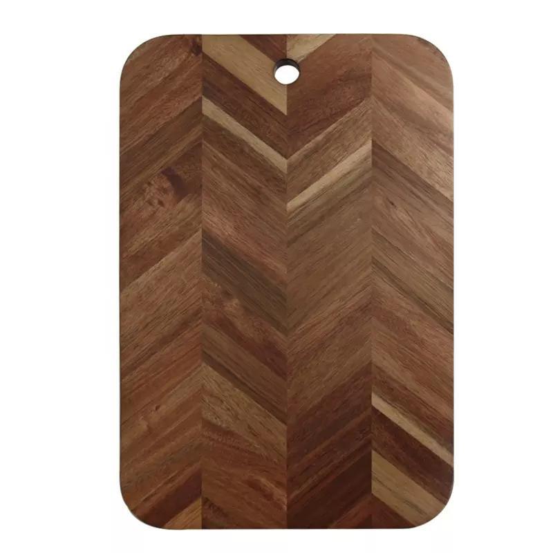 Acacia Herringbone Pattern End Grain Wooden Chopping Board Wood Cutting Board