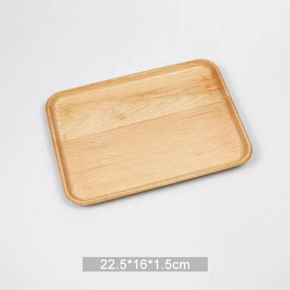 Modern Rectangle Beech Solid Wood Vegetables Bread Serving Tray