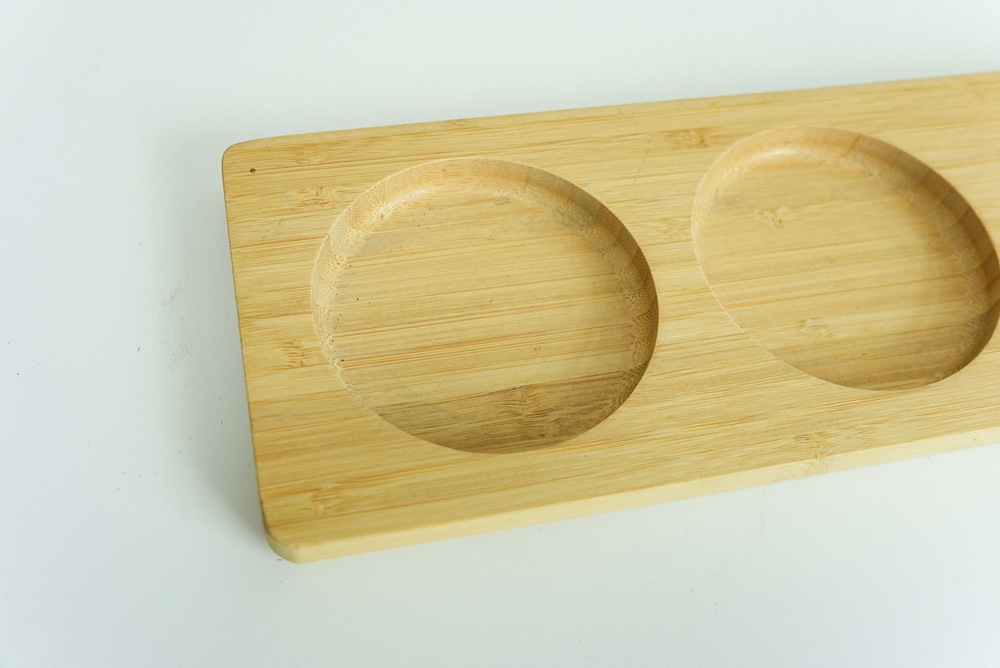 Bamboo Wine Glass Cup Flight Holders Bamboo Serving Tray for Bar Party
