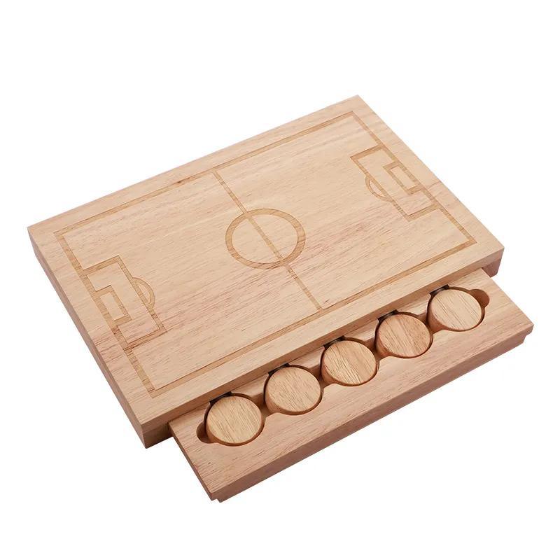 Durable Customized Logo Rubber Wooden Cheese Board Set with Stainless Steel Knives Charcuterie Boards Gift Set
