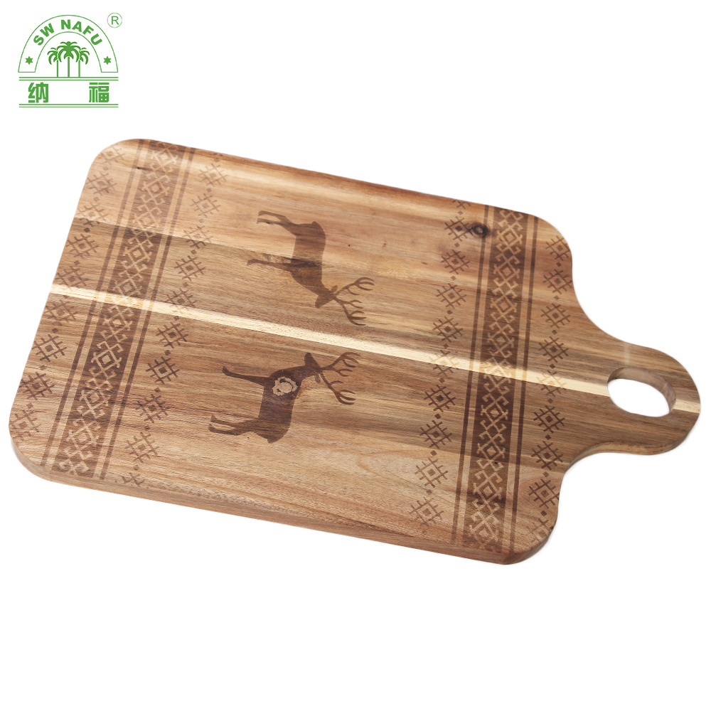 Premium Quality Custom Acacia Wood Large Engraved Cutting Board Chopping Board Wholesale
