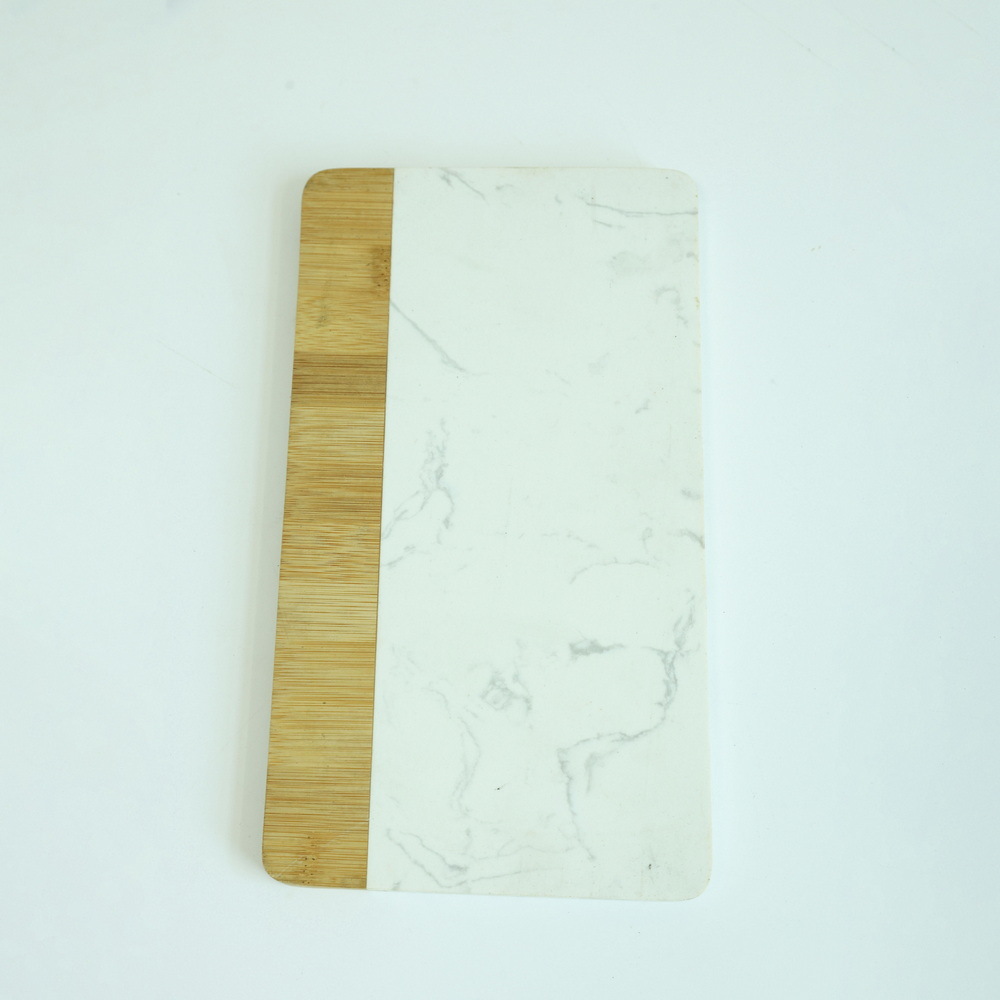 Rectangle Shape Marble Pastry Board Cutting Board with Marble and Wood