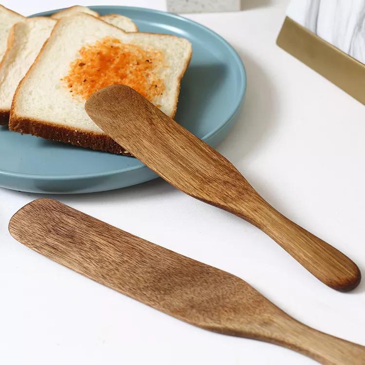 Custom Handmade Multi-Use 4-Piece Kitchen Utensils Spatula and Spoons Acacia Wood Spurtle Set