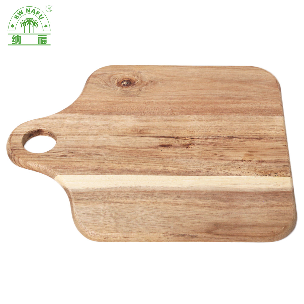 Ebay Hot Selling Large Acacia Wood Engraved Cutting Board Chopping Board with Hanging Holes