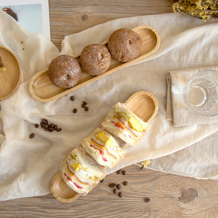 Lightweight Round and Rectangle Wood Steak Plates Wooden Dish Plates From Factory