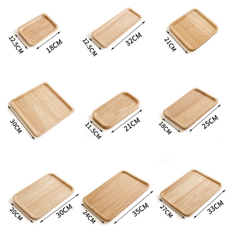 Lightweight Round and Rectangle Wood Steak Plates Wooden Dish Plates From Factory