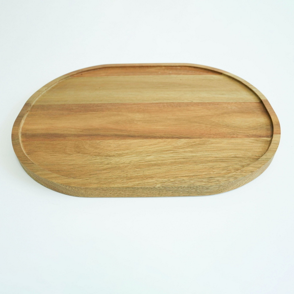 Sustainable Stylish Wood Serving Plate Wood Serving Platter for Kitchen