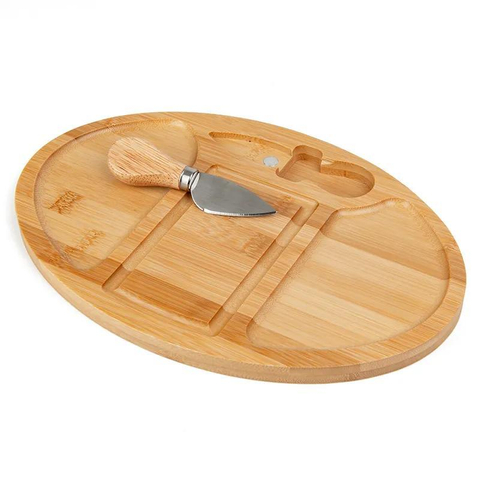Sushi Cheese Charcuterie Platter Serving Tray Premium Bamboo Cheese Board Set with Knife