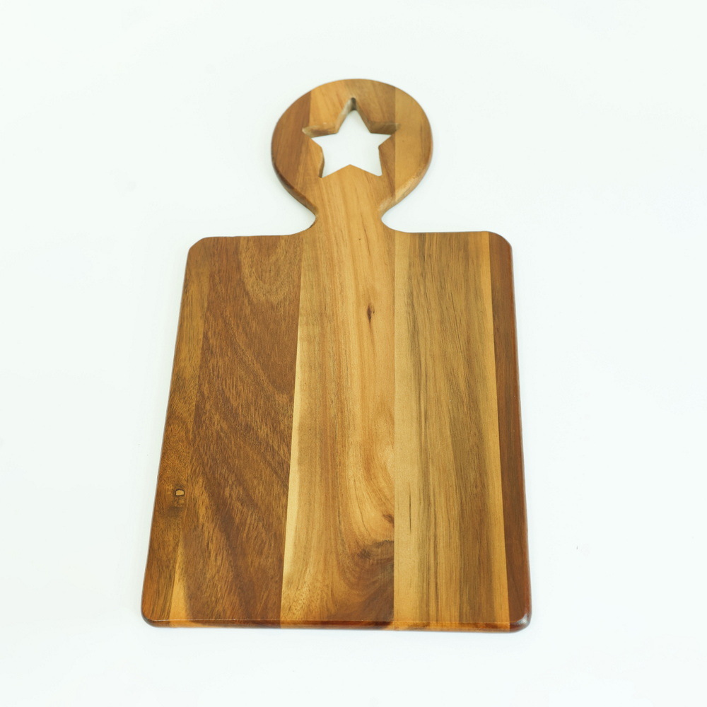 Paddle Shape Wood Chopping Serving Board for Kitchen with Handle