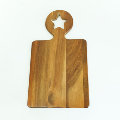 Paddle Shape Wood Chopping Serving Board for Kitchen with Handle