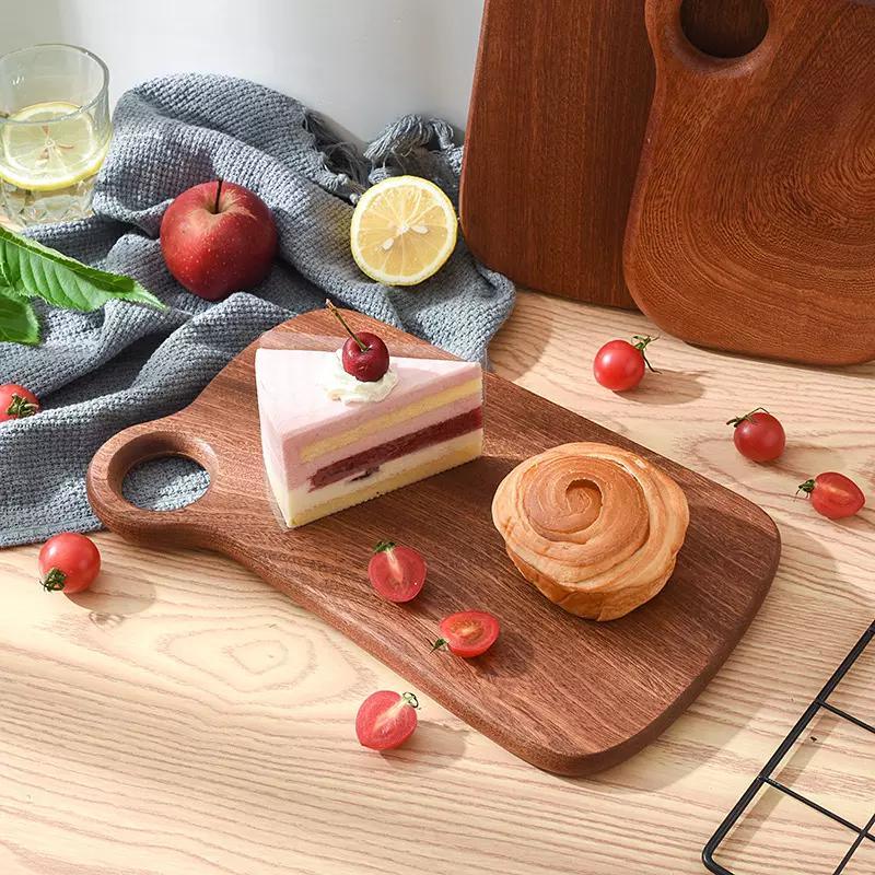 Wholesale Custom Logo Ebony Wood Fruit Board Bread Board Wooden Cutting Board