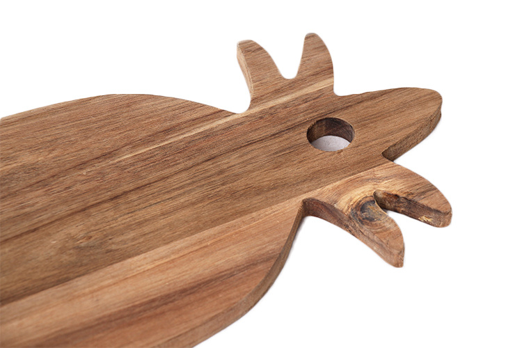 Natural Pineapple Shape Acacia Wood Serving Board Cutting Board Cheese Board