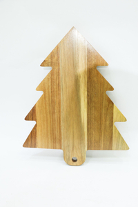 Christmas Tree Shape Acacia Wood Cheese Board for Gift