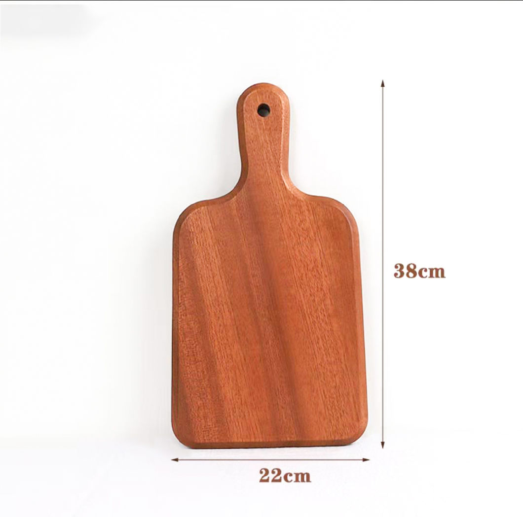 Portable Small Ebony Wood Serving Board Cheese Cutting Board with Handle