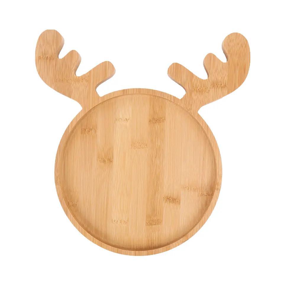 Christmas Tree Shape Bamboo Serving Plate for Fruit Dessert Cake Snack Candy