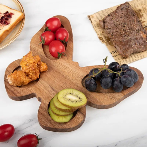 Butterfly Shape Wood Serving Board Serving Tray Acacia Cheese Board Plate Charcuterie Boards
