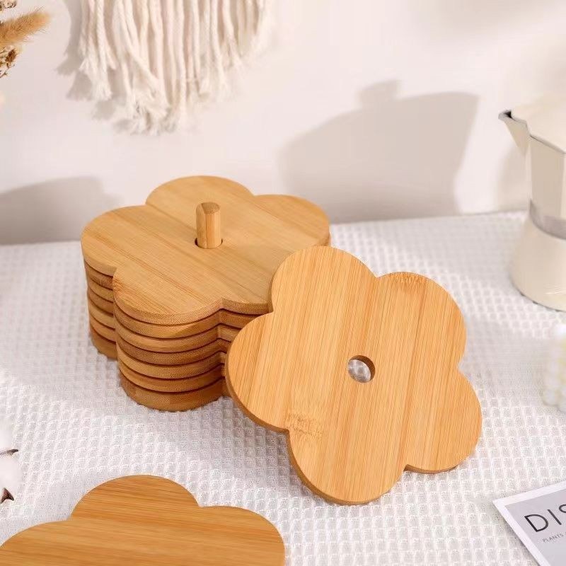 Bamboo Heat Insulation Placemats Dining Table Mats Teacup Bowl Coasters for Home