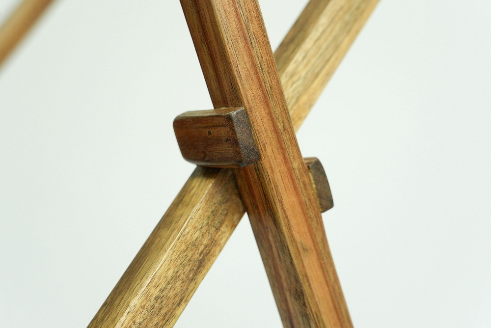 Portable X Shape Freestanding and Folding Wooden Bathroom Towel Rack