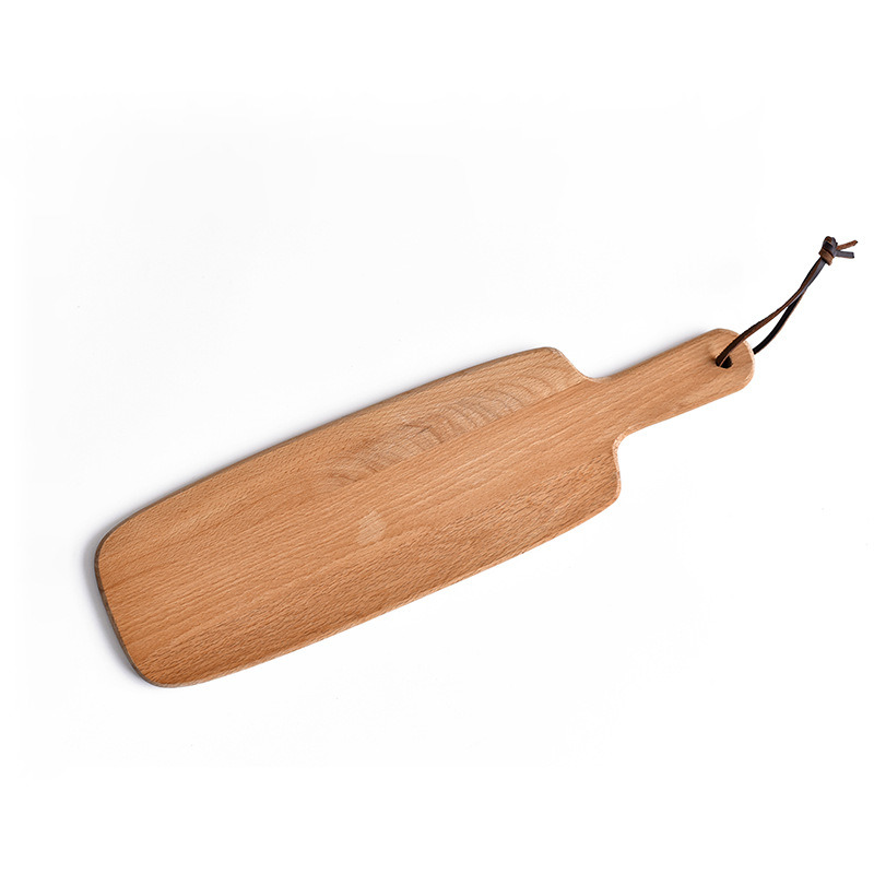 Japanese Style Beech Cutting Board Tray with Handle Solid Wood Vegetable Cutting Bread Board