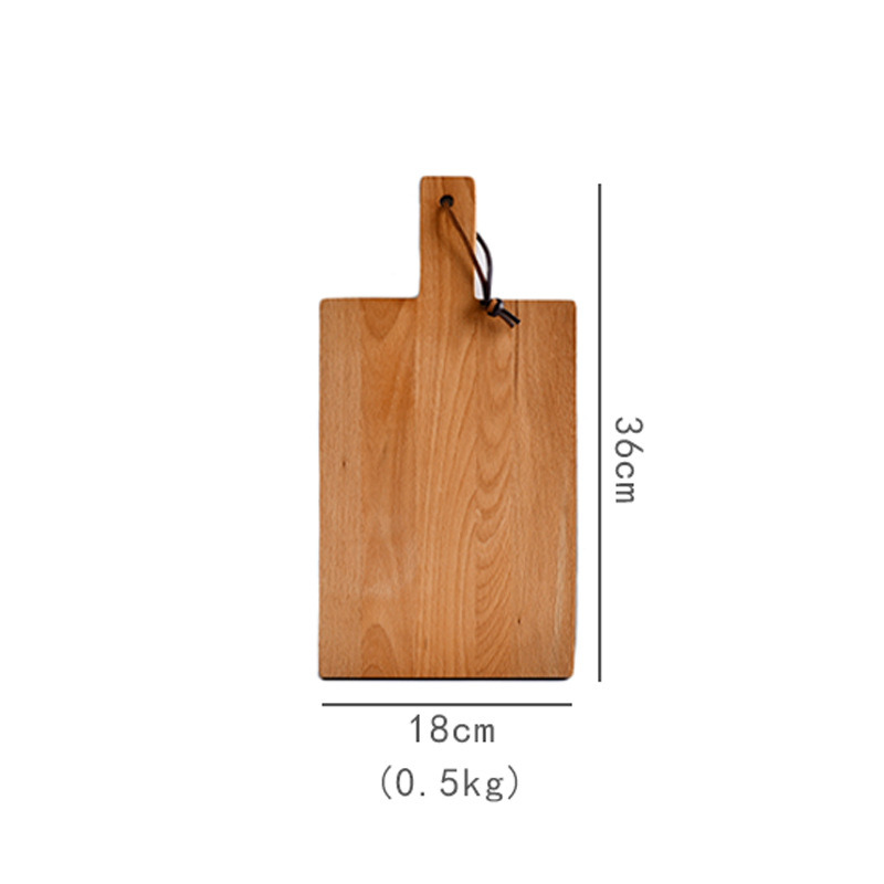 Japanese Style Beech Cutting Board Tray with Handle Solid Wood Vegetable Cutting Bread Board