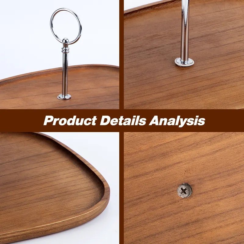 Wood Candy Dessert Cupcake Cake Stand Tiered Serving Tray Cake Plate Stand