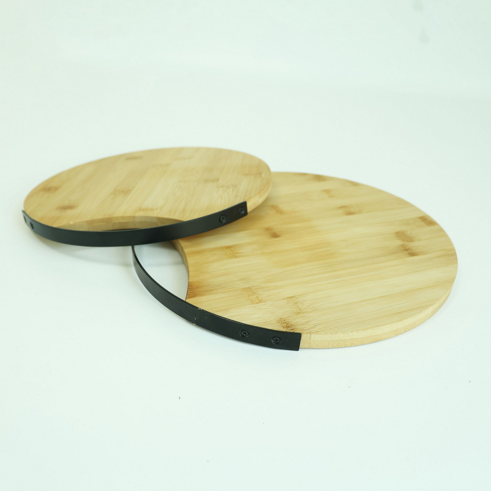 Round Bamboo Chopping Blocks Cutting Board Set