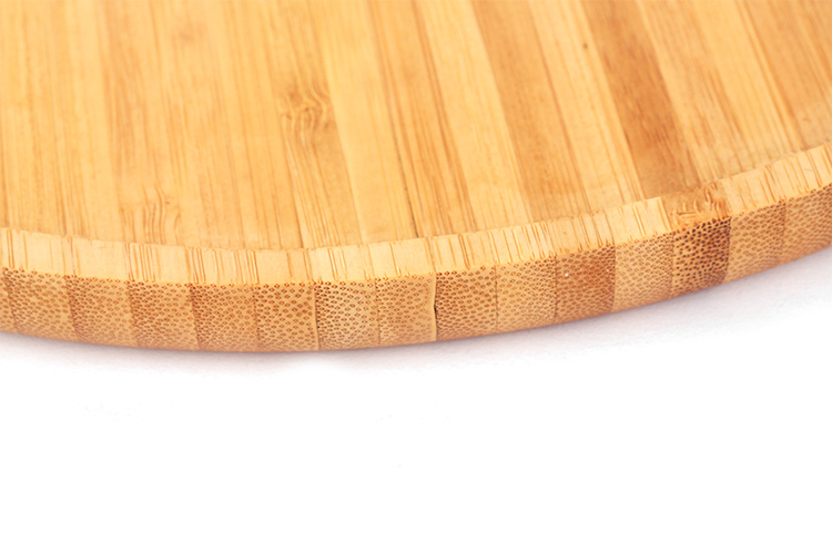 13 Inches Bamboo Round Plates Cheese Plates Coffee Tea Serving Tray Fruit Candy Tray