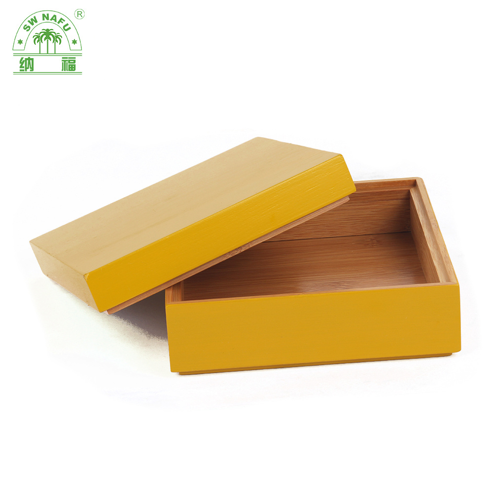 Custom Hot Sale Decorative Lacquer Bamboo Wooden Storage Box Jewelry Box with Lid