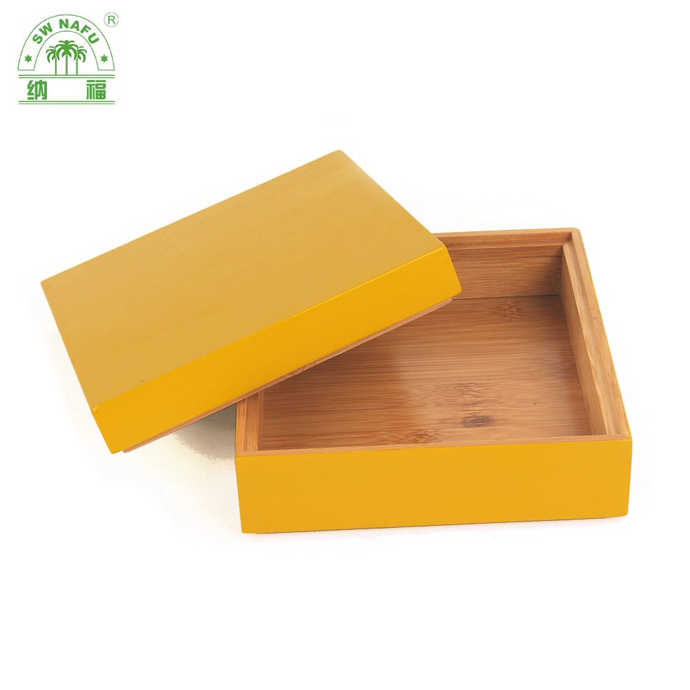Custom Hot Sale Decorative Lacquer Bamboo Wooden Storage Box Jewelry Box with Lid