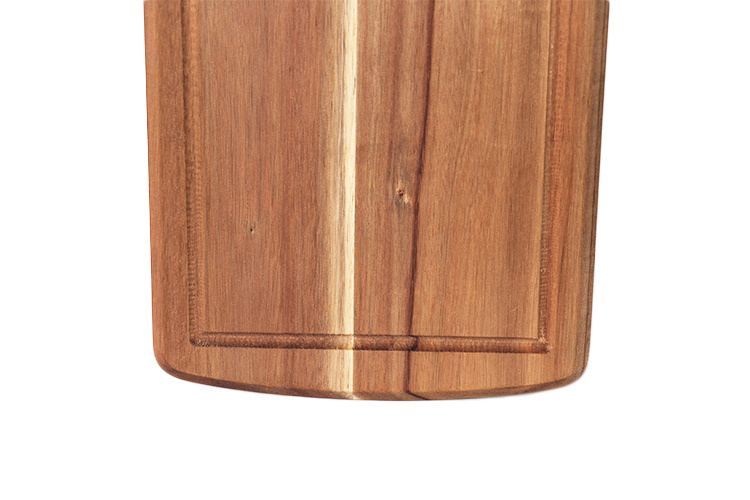 Decorative Acacia Wood Cutting Board Serving Tray for Bread and Cheese with Handle for New Home