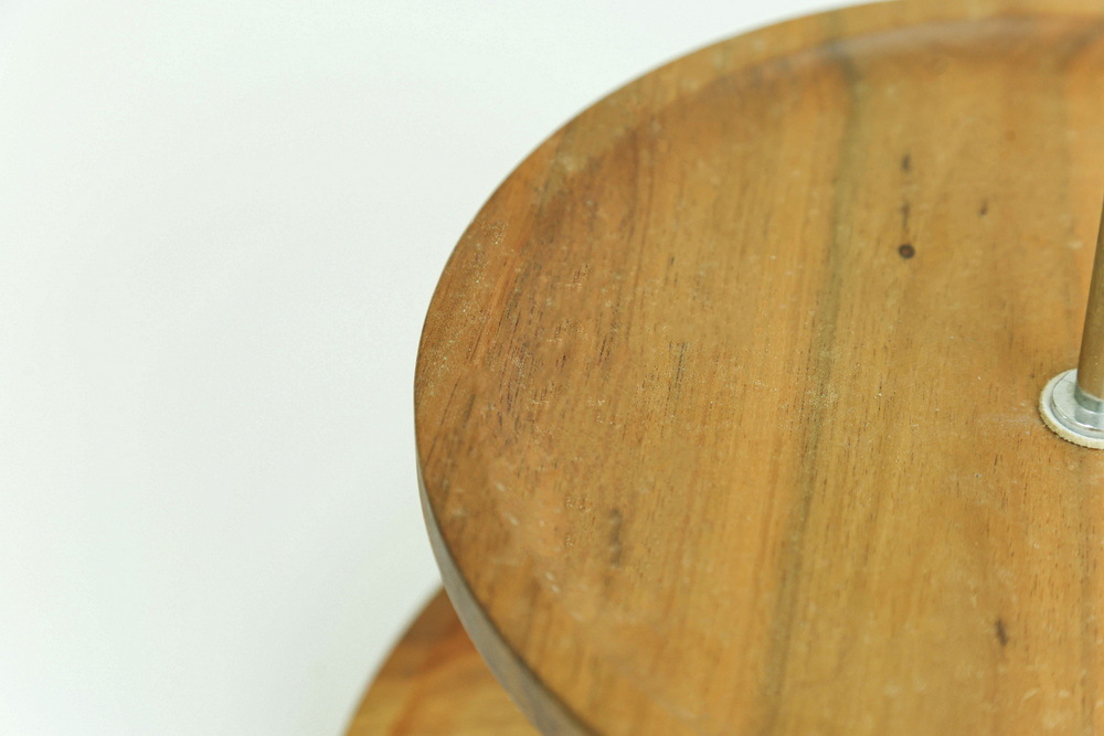 2 Tier Wood Cup Cake Stand Acacia Cake Stand Fruit Dessert Display for Wedding