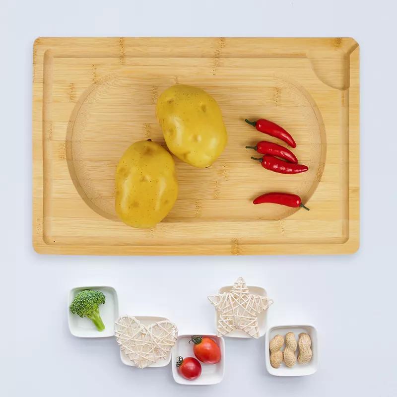 Turkey Carving Cutting Board with Drip Groove Large Bamboo Wood Board for Meat