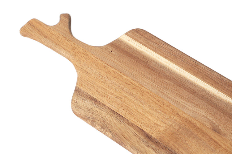 Wholesale Amazon Hot Selling Long Style Bamboo Acacia Wood Cutting Board Serving Board