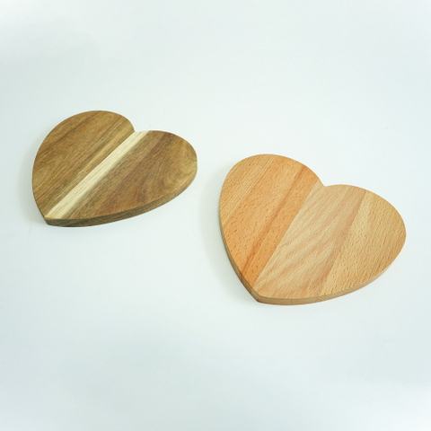 Heart Shaped Wooden Cutting Board Beech Wood Chopping Board for Home