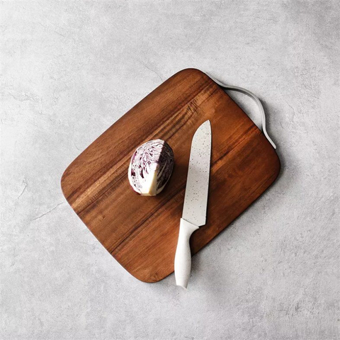 Vintage Kitchen Acacia Wood Cutting Board with Handle