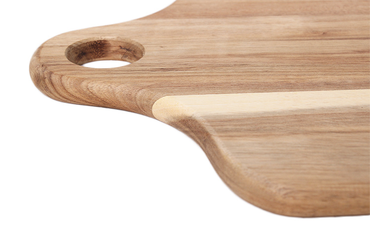 Ebay Hot Selling Large Acacia Wood Engraved Cutting Board Chopping Board with Hanging Holes