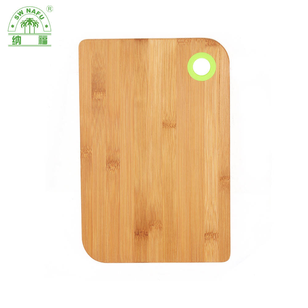 Popular Smart Wood Bamboo Cutting Board Chopping Block Set of 2 with Silicone Hanging Hole