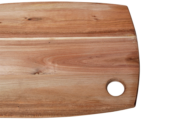 High Quality Natural Acacia Wooden Cutting Board with Hanging Hole for Kitchen