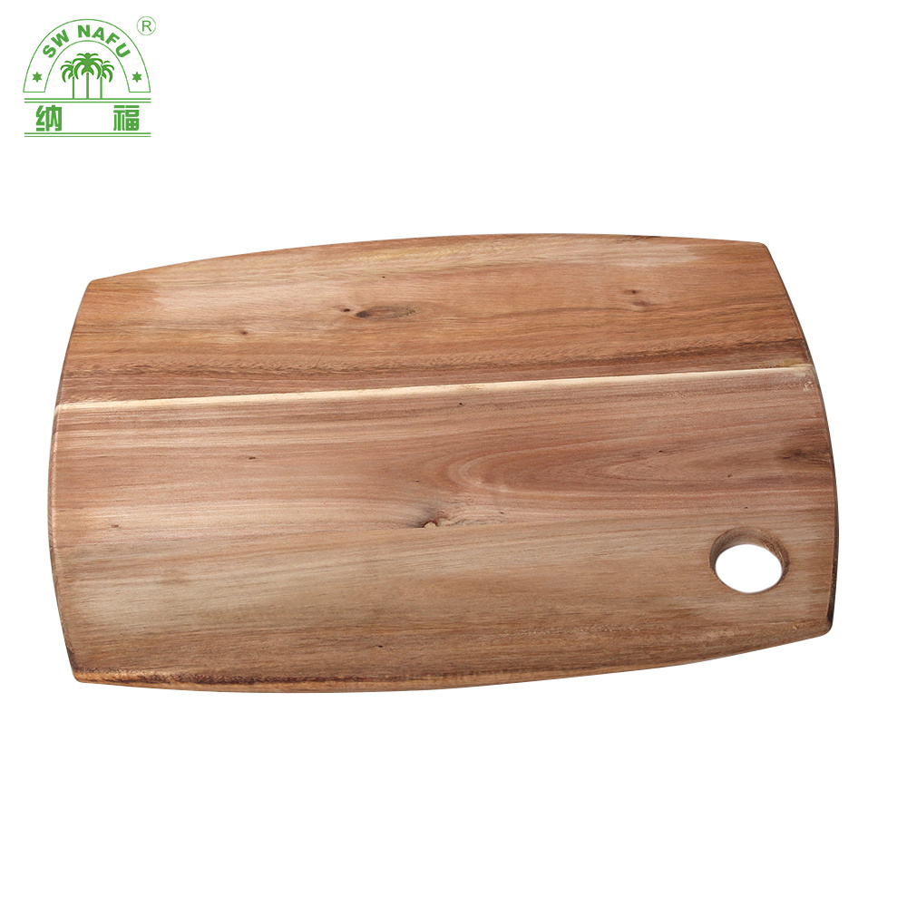High Quality Natural Acacia Wooden Cutting Board with Hanging Hole for Kitchen