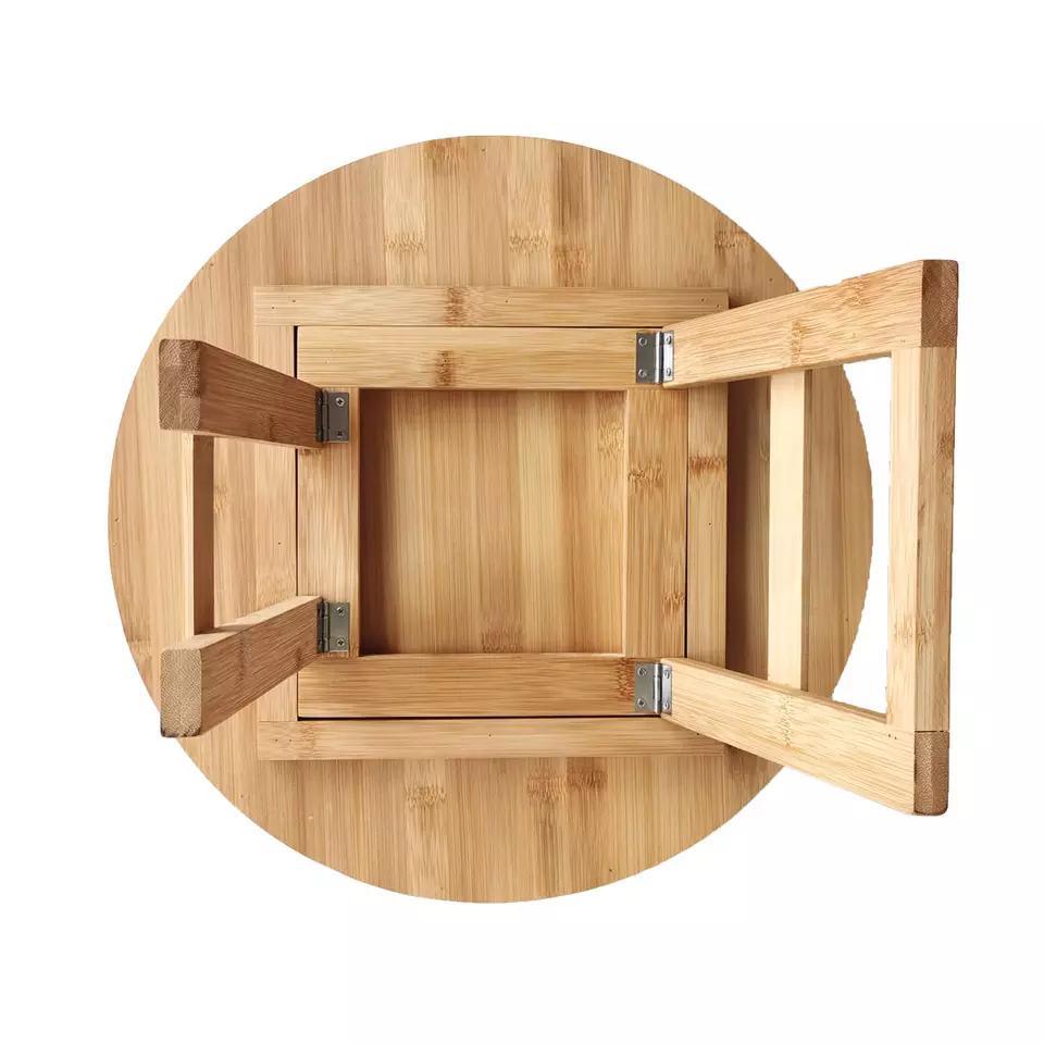 Portable Foldable Food Round Tray Outdoor Camping Table Picnic Table for 4-6 Persons