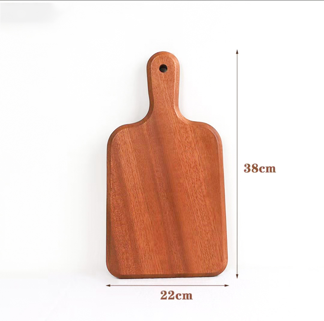 Portable Small Ebony Wood Serving Board Cheese Cutting Board with Handle