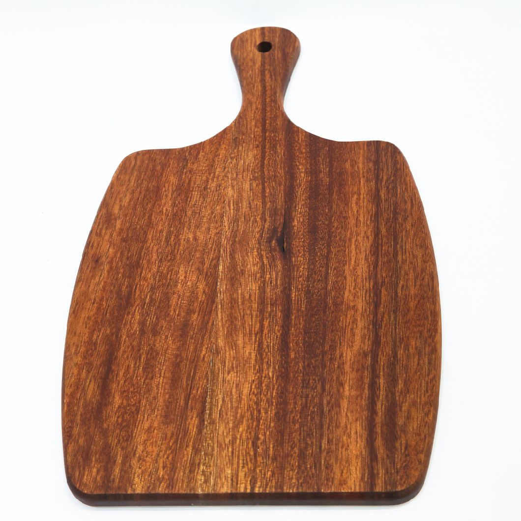 Paddle Shape Quality Wood Serving Board with Handle