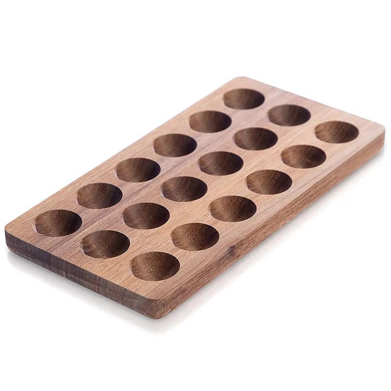 18 Grids Acacia Wooden Egg Holders Egg Tray