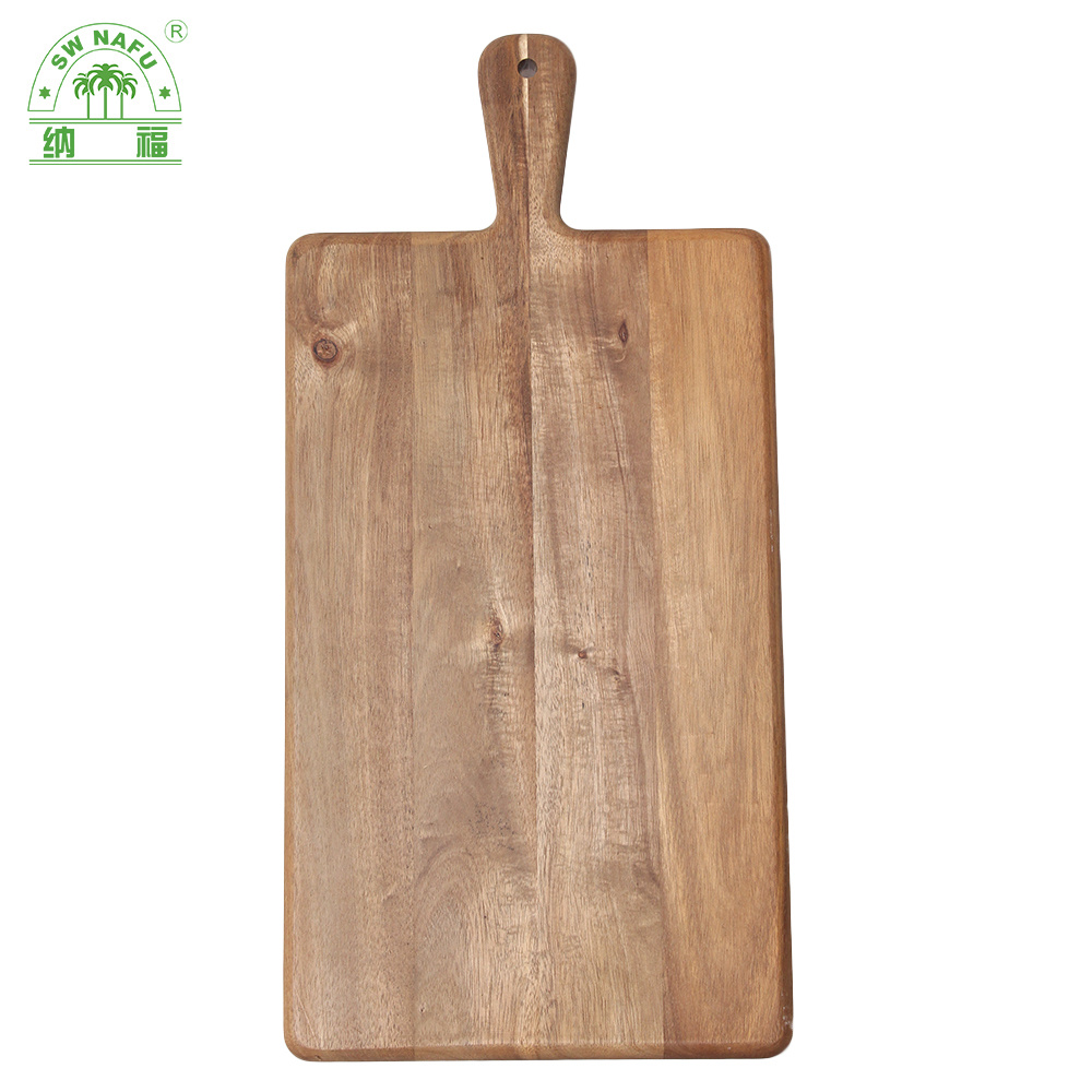 Amazon Custom Design Strong and Thick Acacia Cutting Board Wood Chopping Board with Handle